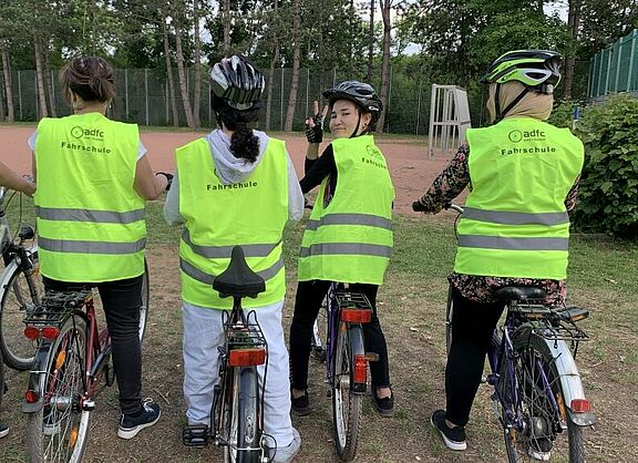 Teilnehmerinnen der Frauenfahrradschule ADFC Jena - Saaletal