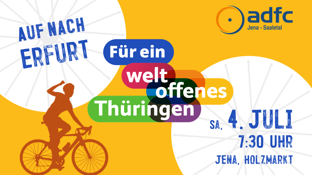 Sharepic Auf nach Erfurt für ein weltoffenes Thüringen am 4. Juli